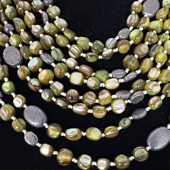 Silpada Multi Strand Necklace Green - Picture 3 of 10
